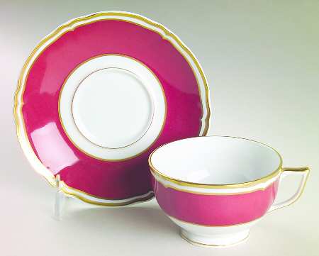 Polka Red Footed Cup & Saucer Set