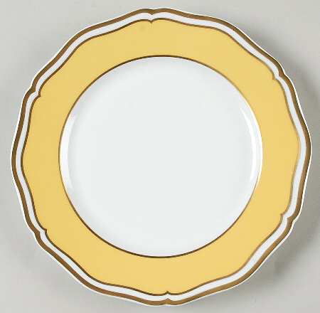 Polka Yellow Dessert Luncheon Plate