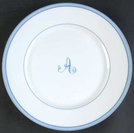 Tropic Blue (Monogram) Dinner Plate