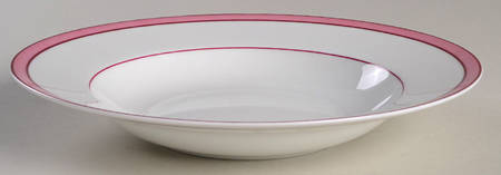 Tropic Pink (No Monogram) Rim Soup Bowl