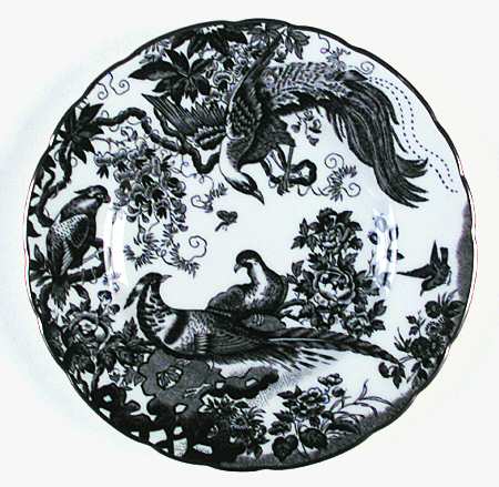 Black Aves (Platinum Trim) Bread & Butter Plate