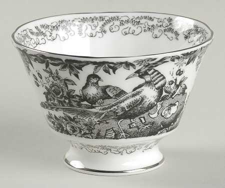 Black Aves (Platinum Trim) Open Sugar Bowl