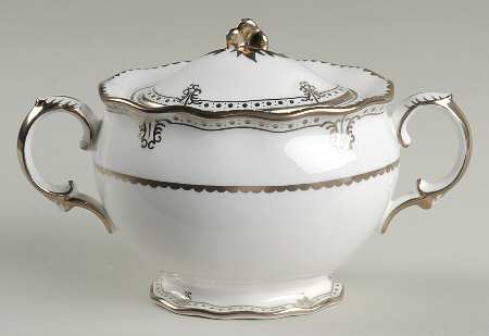 Elizabeth (Platinum Trim) Sugar Bowl & Lid
