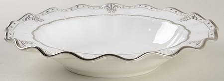 Elizabeth (Platinum Trim) Rim Soup Bowl