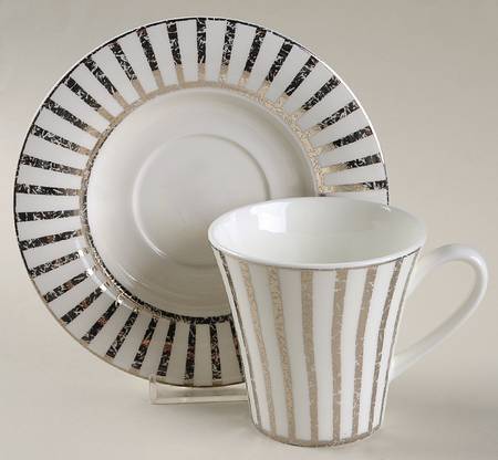 Jive Platinum Flat Cup & Saucer Set