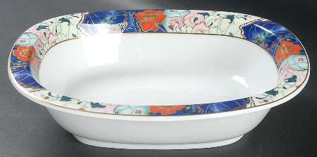 Jardin De Printemps 9" Oval Vegetable Bowl