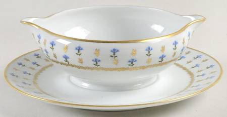 Vieux Nyon Nyon Gravy Boat with Attached Underplate