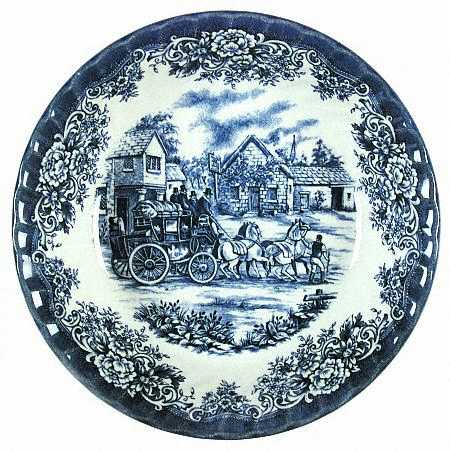 Coaching Scene Blue Coupe Cereal Bowl