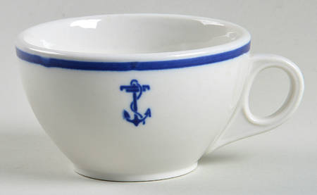 U S Navy Mess China Wardroom Officers Flat Cup