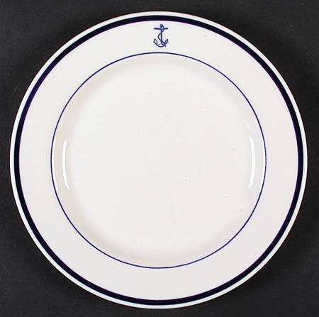 U S Navy Mess China Wardroom Officers Dinner Plate