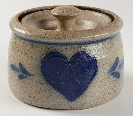 Heart Storage Crock & Lid