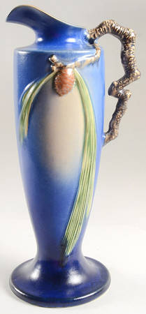 Pinecone Blue 15" Ewer