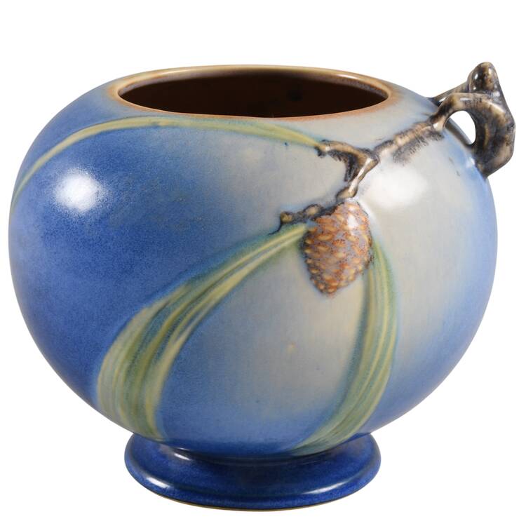 Pinecone Blue 6" Fern Dish