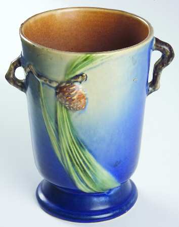 Pinecone Blue 7" Vase