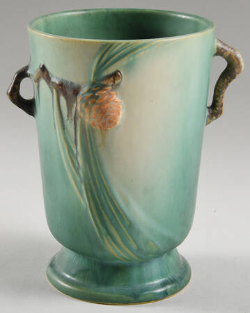 Pinecone Green 7" Vase