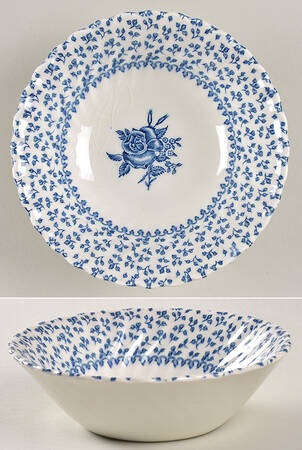 Rose Bouquet Blue Coupe Cereal Bowl