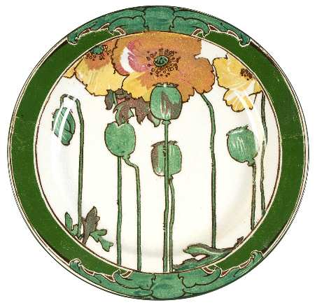 Poppies B (Smooth) Luncheon Plate
