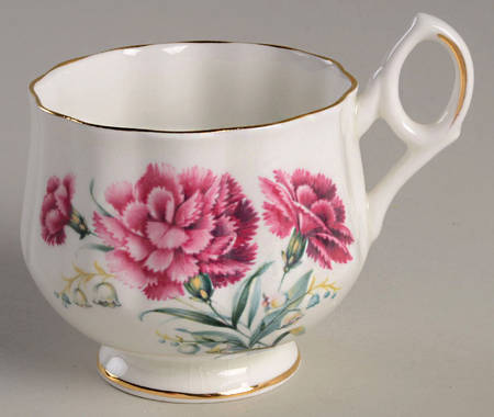 Flower of The Month (Scalloped) Footed Cup