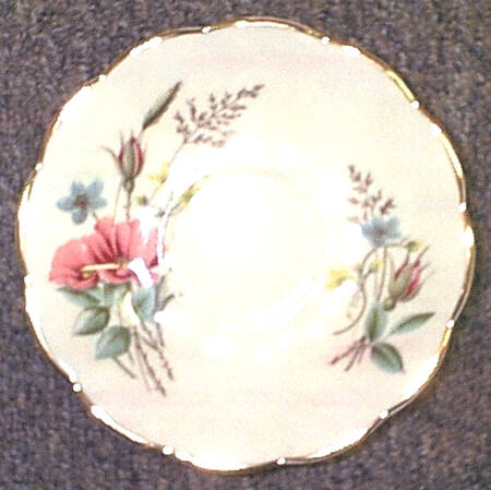 Flower of The Month (Scalloped) Saucer for Footed Cup