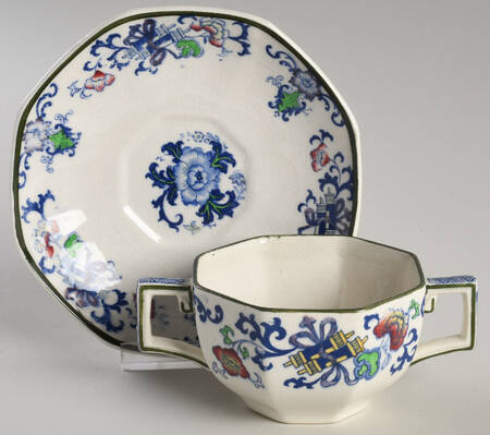 Nankin Flat Bouillon Cup & Saucer