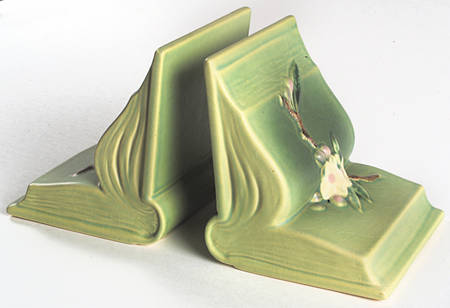 Apple Blossom Green China Bookend - Set of 2