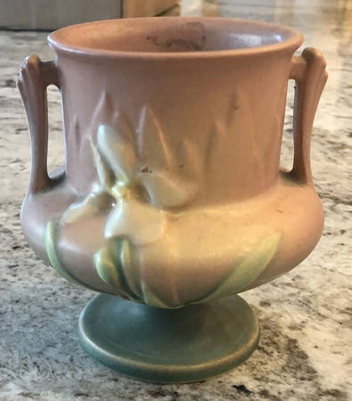 Iris Pink (Coral) 4" Footed Vase