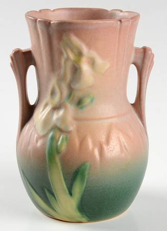 Iris Pink (Coral) 6" Handled Vase
