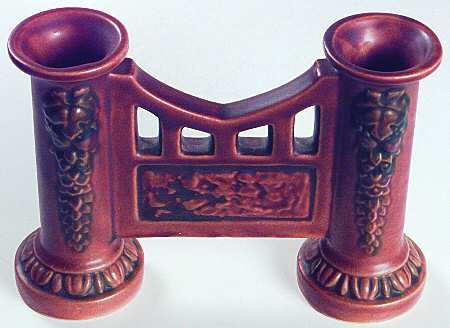 Florentine Brown 6" Gate Vase (Double Bud)