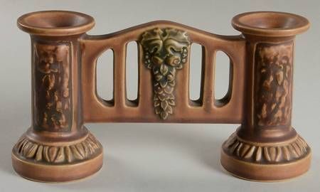 Florentine Brown 4" Gate Vase (Double Bud)