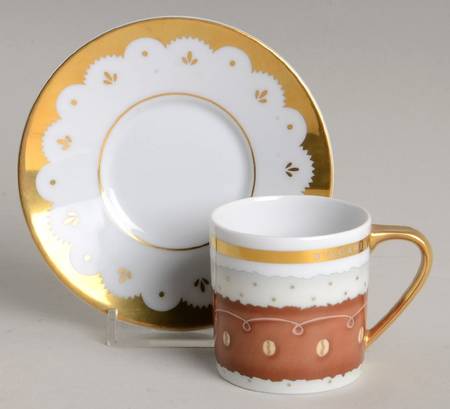 Dolci Deco Moka Flat Demitasse Cup & Saucer Set