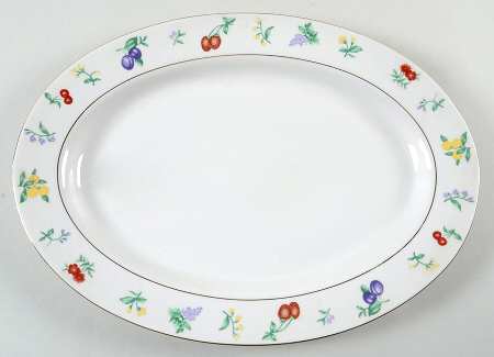 Chelsea (Gold Trim) 14" Oval Serving Platter