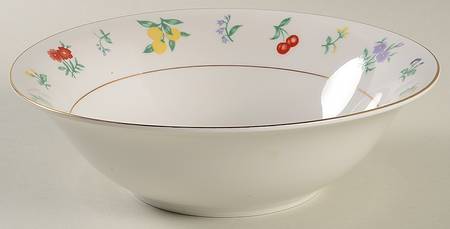 Chelsea (Gold Trim) 9" Round Vegetable Bowl