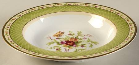 Seasons of Colour Spring Trellis Large Rim Soup Bowl