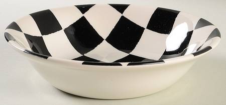 Chequers 9" Round Vegetable Bowl