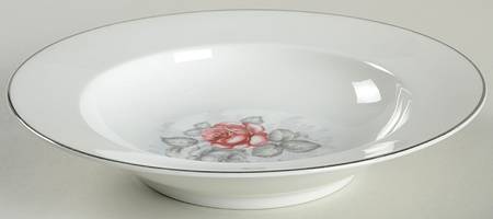Gray Dawn Platinum (No Gray Band) Rim Soup Bowl