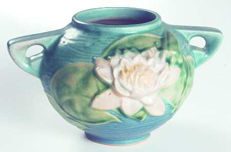 Water Lily Blue 4" Rose Bowl