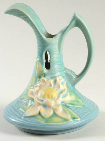 Water Lily Blue 6" Ewer