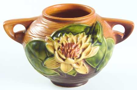 Water Lily Brown 4" Rose Bowl