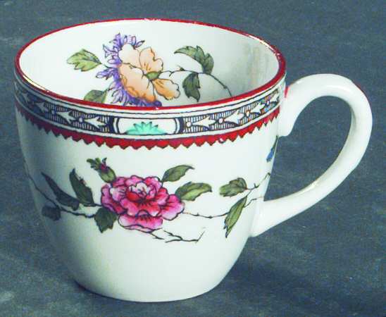 Jessamine (Gray Background) Flat Demitasse Cup