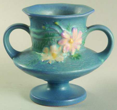 Cosmos Blue 4" Handled Vase