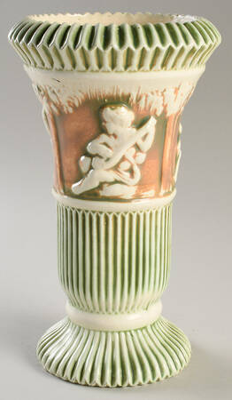 Donatello Green Ivory 10" Vase