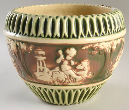 Donatello Green Ivory 8" Jardiniere