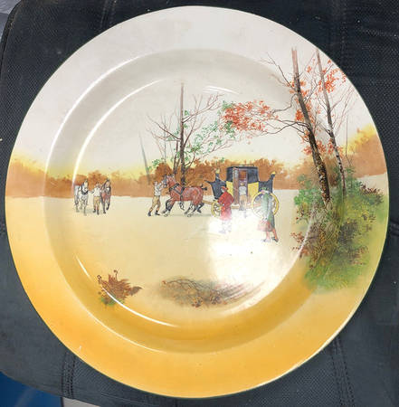 Coaching Days (Smooth, Earthenware) 14" Chop Plate (Round Platter)