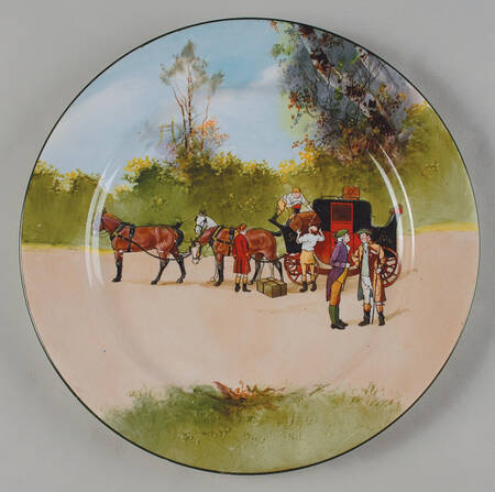 Coaching Days (Smooth, Earthenware) Dinner Plate