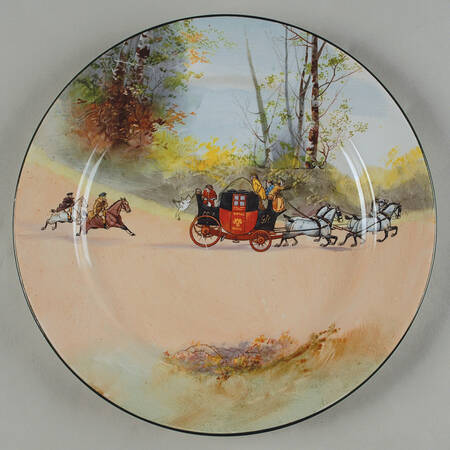 Coaching Days (Smooth, Earthenware) Dinner Plate
