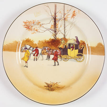 Coaching Days (Smooth, Earthenware) Dinner Plate