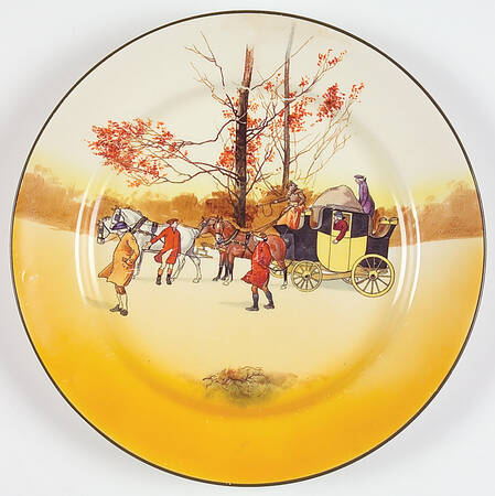 Coaching Days (Smooth, Earthenware) Dinner Plate