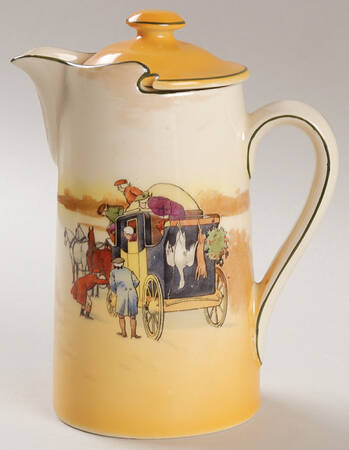 Coaching Days (Smooth, Earthenware) Large Syrup with Lid