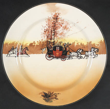 Coaching Days (Smooth, Earthenware) Dinner Plate