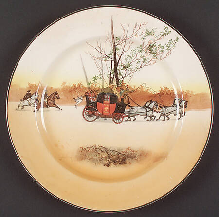 Coaching Days (Smooth, Earthenware) Dinner Plate